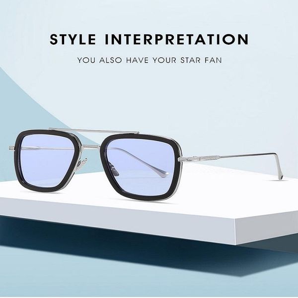 

vintage sunglasses men square metal frame pilot mirror classic retro sun glasses women luxury summer eyewear, White;black