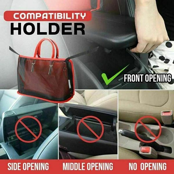 

car organizer universal storage bag holder seat side flexible black&red