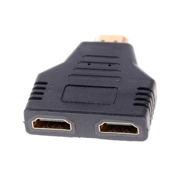 

audio cables & connectors portable 1080p male to 2 female 1 in out splitter high speed 1x2 converter sd&hi shield back