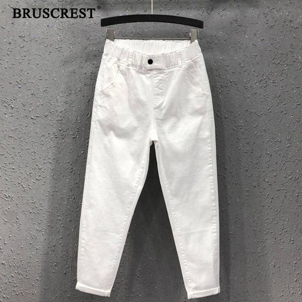 

women's jeans boyfriend woman white denim mom high waist for women harem cargo pants korean black, Blue