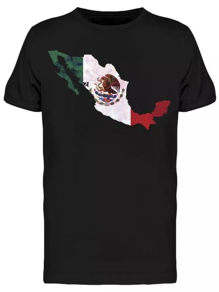 

map of mexico tee men's -image by shutterstock, White;black