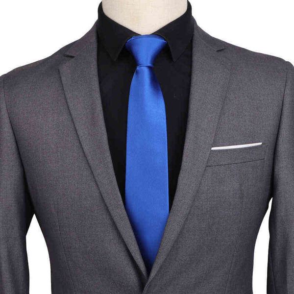 

2021 six piece gift box men's korean casual busins tie, Blue;purple