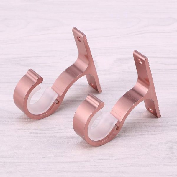 

curtain rod aluminium alloy thick single bracket mounting bracket(rose gold) shower curtains