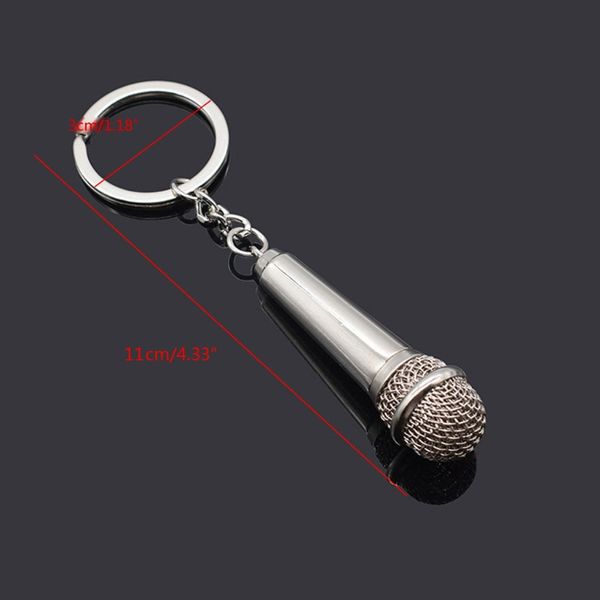 

Silver Microphone Singer Rapper Music Lover Rock N Roll BFF Best Friends Bag Charm Pendant Keychain Music Jewelry Gifts