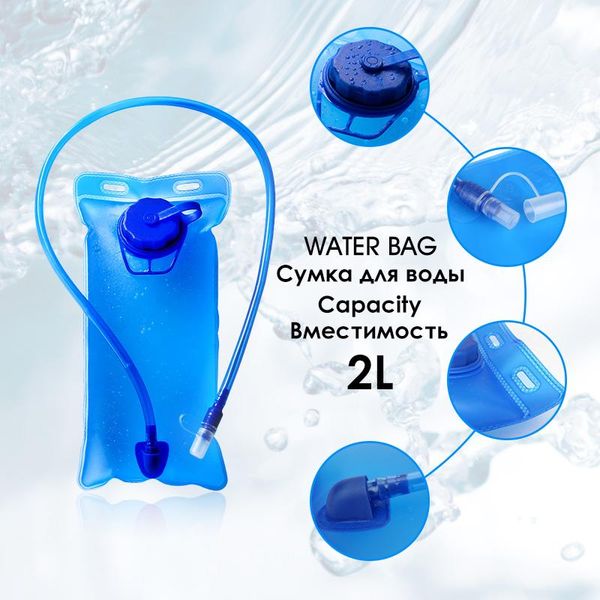 

water bottle 2l portable bladder bag outdoor foldable drinking camp cooking picnic bbq camping hiking sports