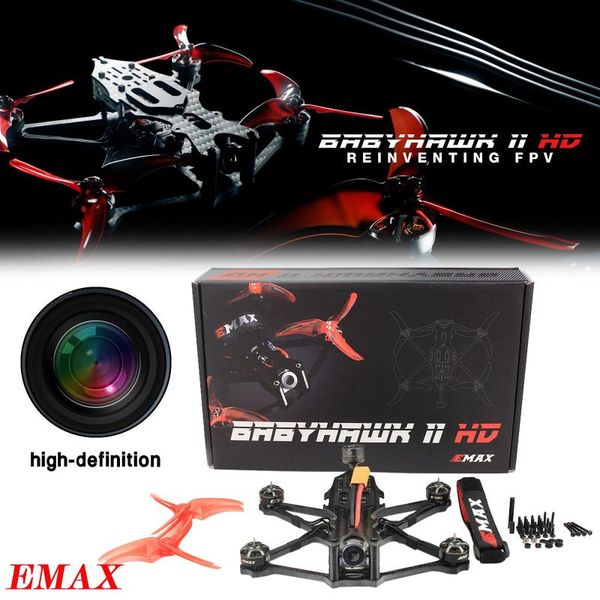 

drones f4 4s fpv racing drone pre-order emax babyhawk 2 hd d8 receiver flight controller aio 25a esc board 3.5 inch propeller #y10
