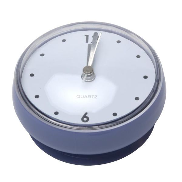 

kitchen bathroom waterproof solid mirror wall clock durable easy to use pvc suction cup home decor shower install clocks