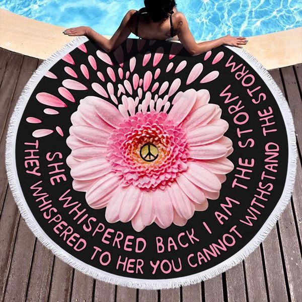 

blankets round pattern beach swimming pool household shower towel blanket yoga mat