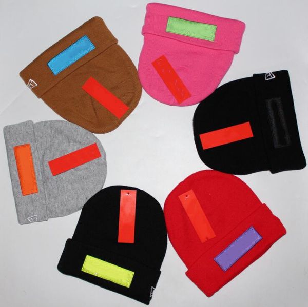

beanie for men women embroidered knitted hat winter skullies warm accessories 6 colors outdoor fashion letters cap, Black;white