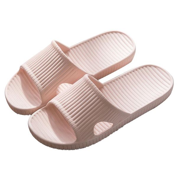 

women stripe flat bath slippers summer sandals indoor & outdoor soft basic flip flops, Black