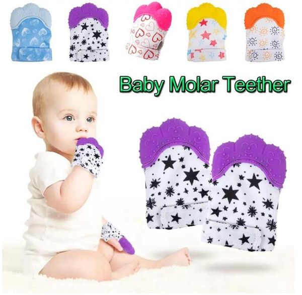 Baby Teether Перчатки Скрипфированные зубы жевать звуковые игрушки милые зубы младенческие игрушки новорожденного зубов озабоченностью практика поставок WMQ920