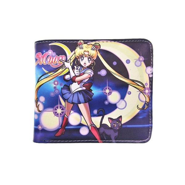 

cute sailor moon seris wallets all kinds of japanese cartoon character girl purse, Red;black