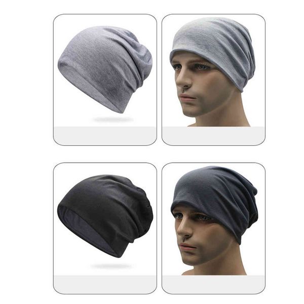 Yeni Moda Yaz Kadın Erkek Şık Beanie Şapka Sonbahar Erkek Ince Yumuşak Katı Renk Stretch Cap Gorra Hombre 16 # Y21111