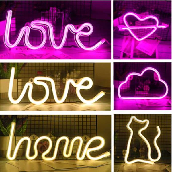 

party decoration led creative neon light sign love heart wedding lamp valentines day anniversary home decor night gift