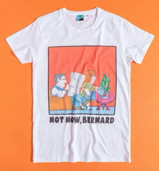 

official not now bernard mini me t-shirt, White;black