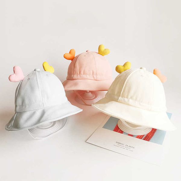 

baby sun hat spring and autumn basin love fisherman lovely children, Yellow