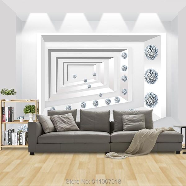 

wallpapers custom modern three dimensional space 3d po muarl wall stickers home decor living room bedroom house decoration
