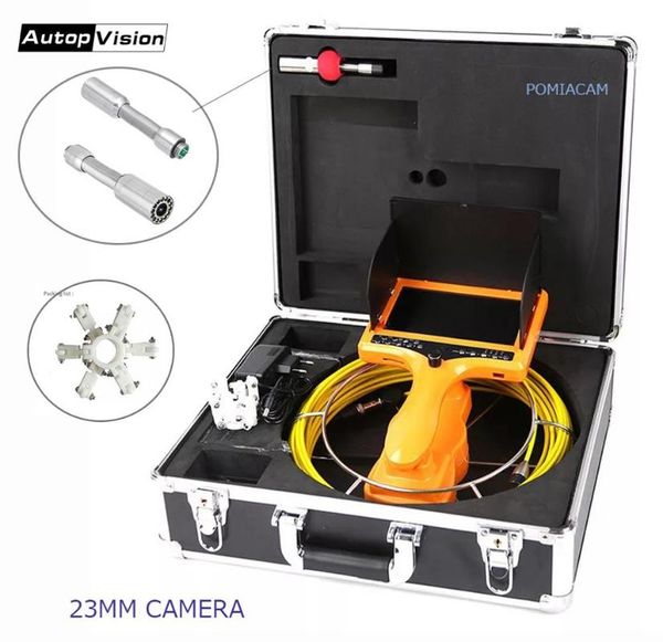 

cameras handheld sewer camera with dvr and distance counter/portable endoscope inspection 20m/65ft cable 7inch 7dh
