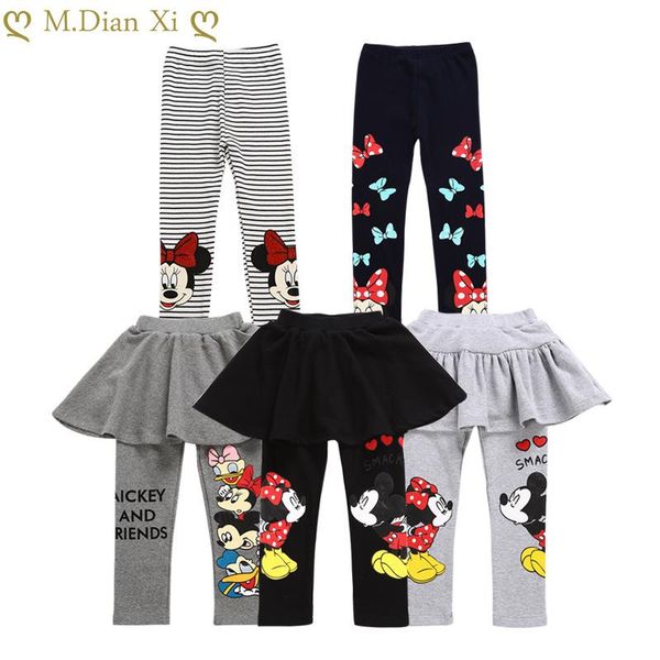 

trousers girls skirt pants kids spring autumn cotton cartoon long children printing leggings tutu 3-7 years, Blue