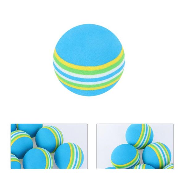 

golf balls 25pcs 42mm rainbow eva practice indoor training aid (blue)