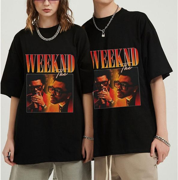 

men's t-shirts 100% cotton the weeknd 2.0 90s vintage black tshirt men t shirt retro graphic shirts t-shirt man woman tees, White;black