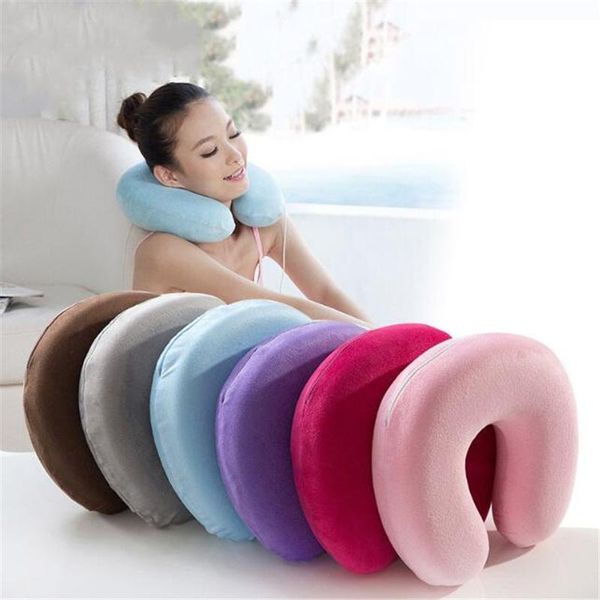 

travel u-shaped pillow inflatable neck u shaped car head rest air cushion
