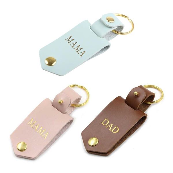 

keychains leather diy po keychain for men women father's day birthday gifts 264e, Silver