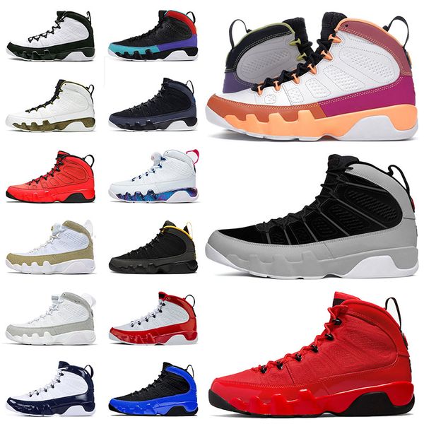 

new arrival jumpman 9 9s ix mens basketball shoes designer particle grey chile red golden og space jam unc racer blue gym air shoe jordas, Black