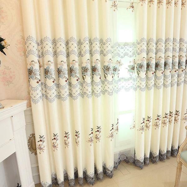 

curtain & drapes european luxury hollow soluble embroidery window screens curtains for living room bedroom kitchen sheer custom