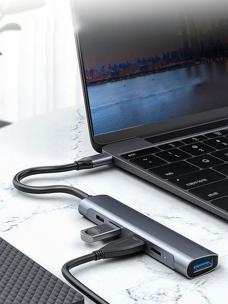 

hubs usb c hub 5 in 1 type card reader pd 60w 20v 3a adapter with fast charge port for lapnotebook pc accessories