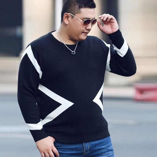 

men's sweaters 2022 plus-size fat man's sweater oversize 90015, White;black