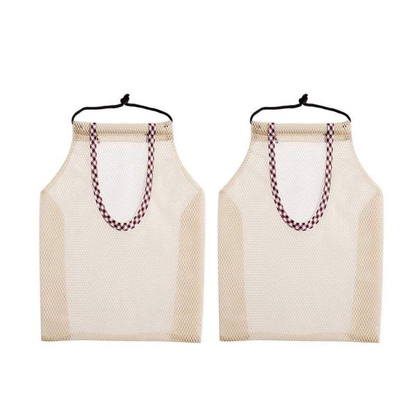 

hanging baskets 2 pack reusable storage mesh bag vegetable bags for fruit garlics potatoes onions green pepper or garbage
