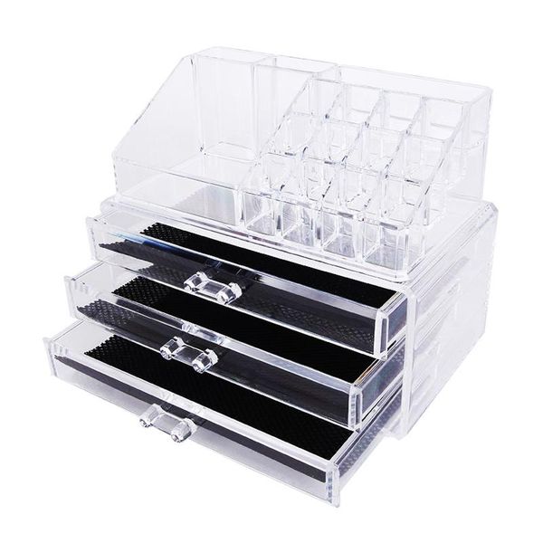 

bathroom storage & organization high-quality acrylic makeup organizer box holder multi-layer large cosmetic organizador rangement maquillage
