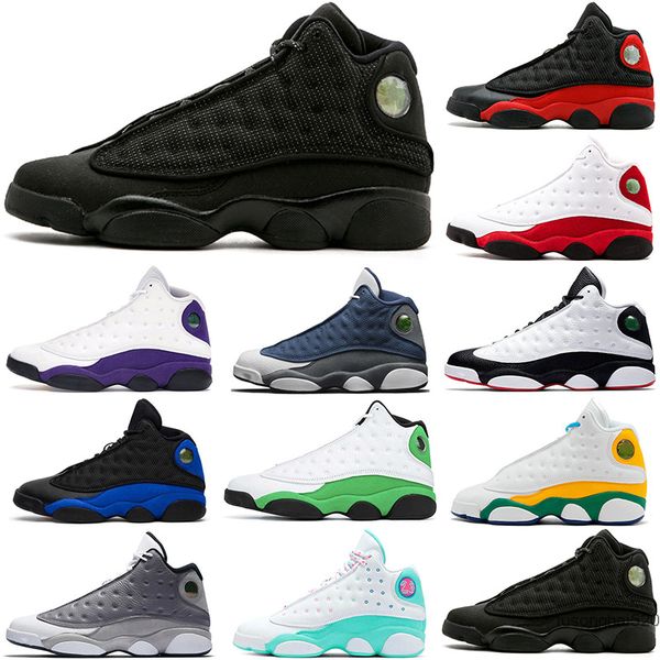 

2022 2021 popular original men basketball shoes 13s atmosphere grey aurora green black cat bred chicago court purple flint he got game hyper