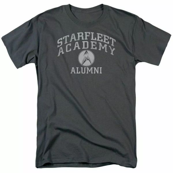 

star trek alumni t shirt licensed sci-fi tv classic tee new charcoal, White;black