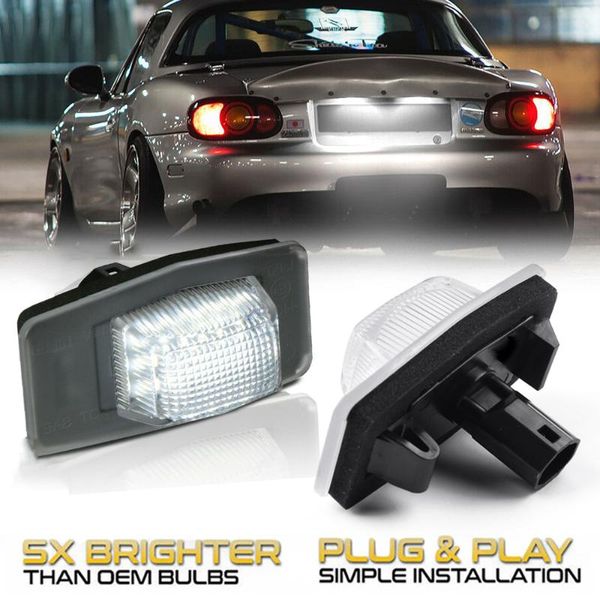

emergency lights 2pcs led number license plate light for 323 protege miat mx-5 nb tribute ep mpv lw familia allegro oem#:nc1051270 a/b