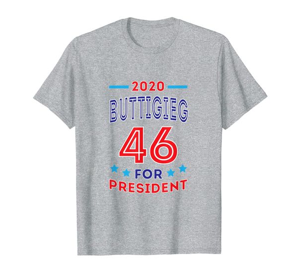 

buttigieg 2020 for 46th president election democrat campaign t-shirt, White;black