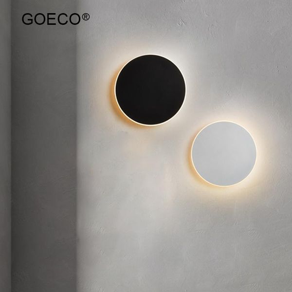 

wall lamp touch switch indoor lighting for bedroom living room round bedside stair light home decoration fixture aluminum lamps