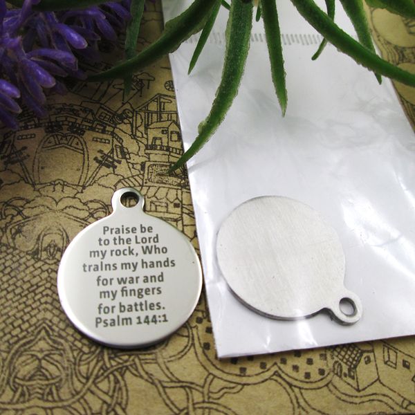 

40pcs--stainless steel charms"praise be to the lord my rock..." more style choosing diy pendants fo necklace, Bronze;silver