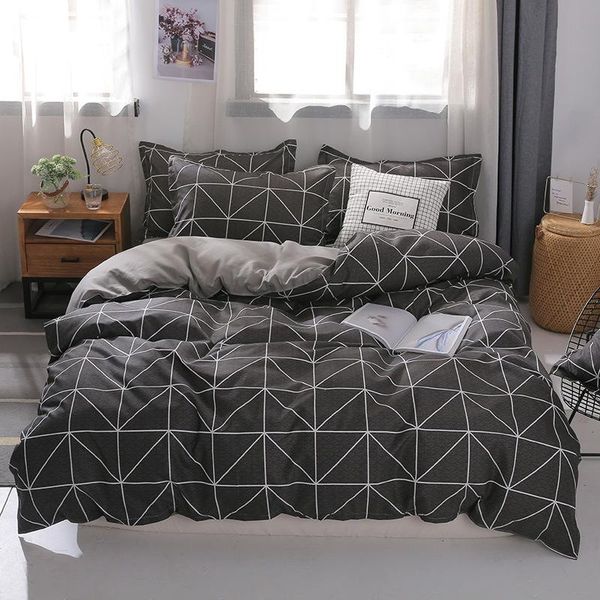 

bedding sets cool colors set a/b double-sided pattern soft skin friend quilt cover flat sheet pillowcases fashion home oceania