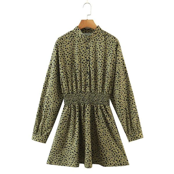 

casual dresses europe and the united states wind in autumn of 2021 women's long sleeve elastic waist dress is 2713, Black;gray