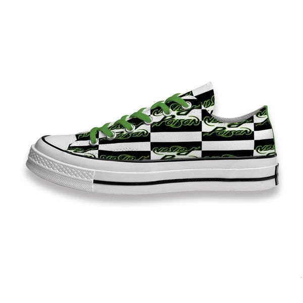 

custom printed sho music band logo poison sneakers low mens womens skateboard sport footwear diy trainers canvas casual shoe