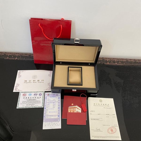 

watch boxes & cases luxury high-end wooden box with single card holder detachable cushion display jewelry rookie, Black;blue