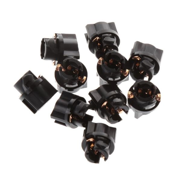 

emergency lights 10pcs lamp auto bulb automotive lightbulb 12v 1.2w t5 halogen bulbs sockets