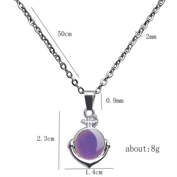 

fashion pendant mood necklace stainless steel necklaces, Silver