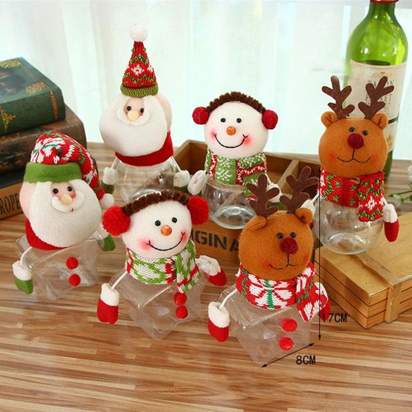 

christmas decorations year merry candy jar bowl santa claus snowman elk gift item indoor decoration