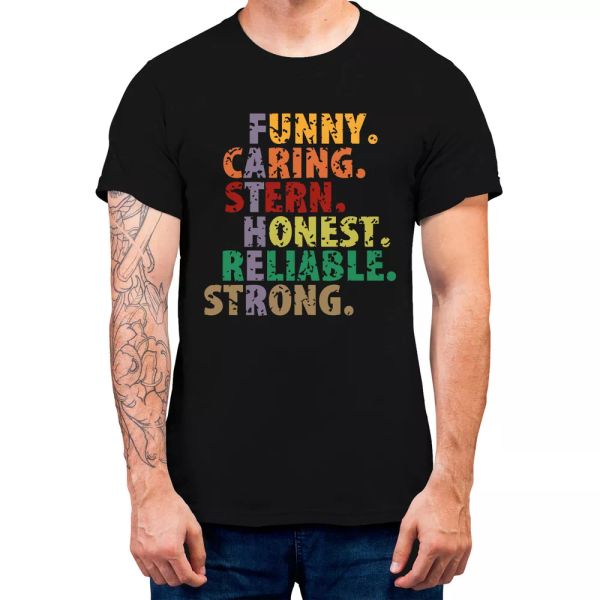 

father dad retro vintage t-shirt nice gift for fathers day 100% cotton, White;black