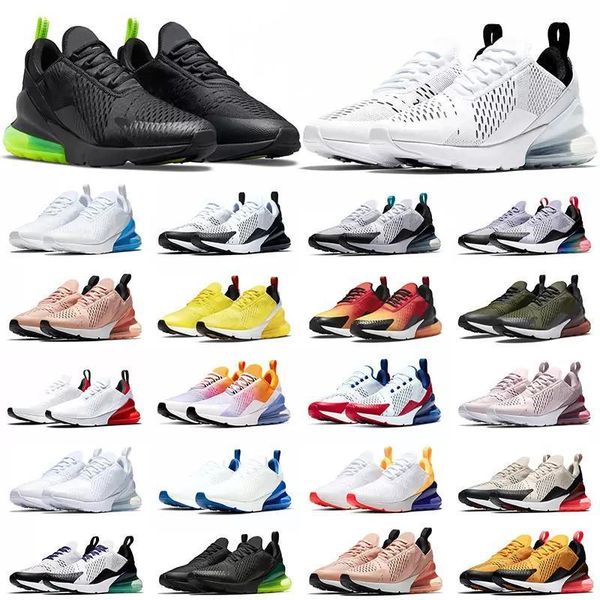 

2022 men women 270 running shoes triple white black oreo barely rose dusty cactus p blue university gold grape mens trai0ners outdoor sneake