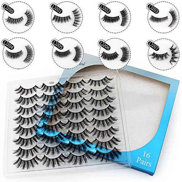 

pairs false eyelashes fluffy volume fake lashes pack handmade 3d mink arrival