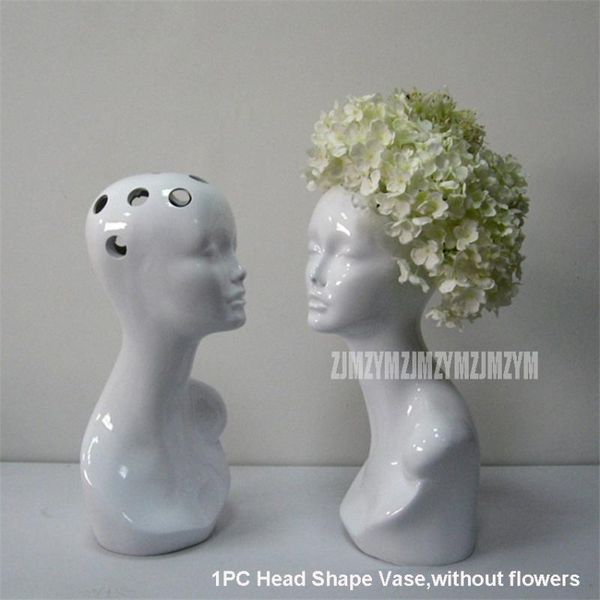 

vases modern abstract art creative human model head flower vase ornaments club office el library furnishings home decoration